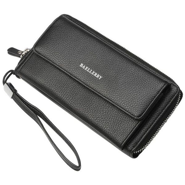 

wallets 2021 brand pu leather men clutch zipper large capacity hand strap wallet luxurious business solid male purses, Red;black