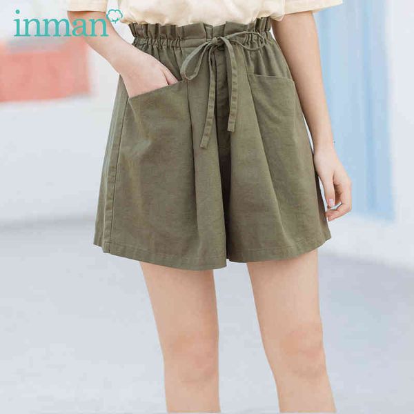 

capris summer loose a-line slimmed pure color linen elastic leisure high waist safari style pant ea35, Black;white