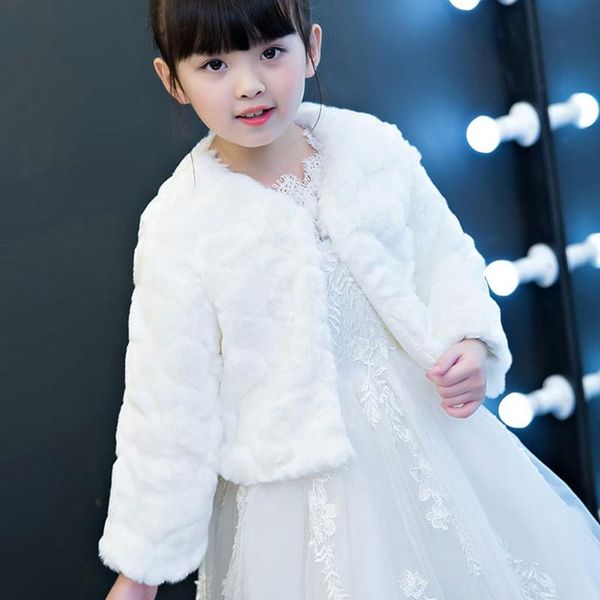 

scarves [kdmp05] 5pcs kid winter warm faux fur short coat girl thicken shrug child shawl cape wholesale, Blue;gray