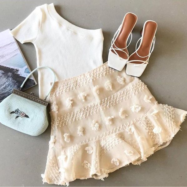 

skirts women's skirt fresh sweet solid in spring and summer 2021 womens, Black