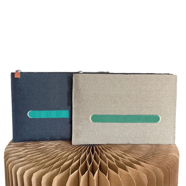 

20cm*30cm red and green striped clutch bag hand purse letter pattern design classic men's card holder ladies portable wallets box packa