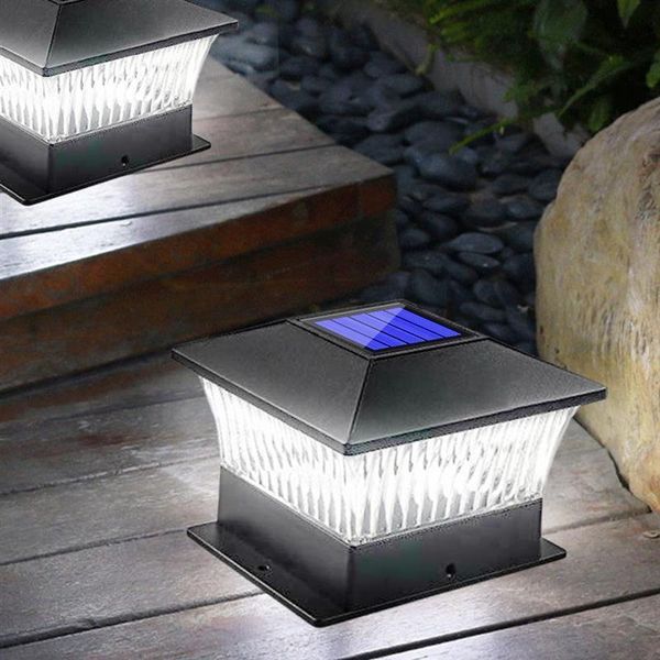 

solar lamps ultra bright post cap light led lamp deck fence mount outdoor garden