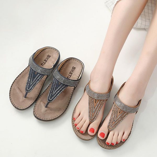 

slippers summer women shoes outside wear sandals soft ladies comfortable flat open toe beach adult, Black