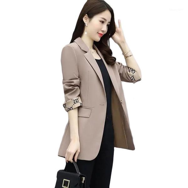 

women's plus size blazer thin suit jacket women spring summer casual suits outerwear fashion professional jackets 4xl & blazers, White;black