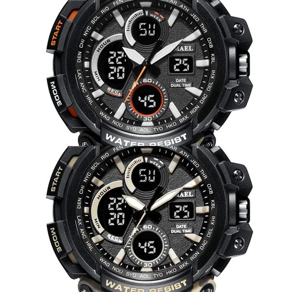 

new military camo watch army green smael men watches sport waterproof relogio army watch strap1708b quartz watches stainlman x0524, Slivery;brown