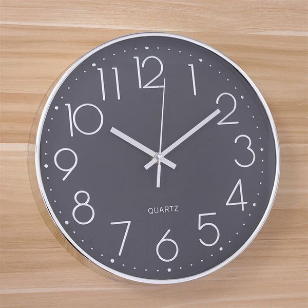 

wall hanging clock 3d numbers scale plastic mute living room without battery clocks