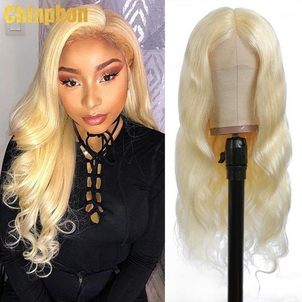 

blonde body wave lace closure wig brazilian remy hair human wigs glueless 4x4 180% 1, Black;brown