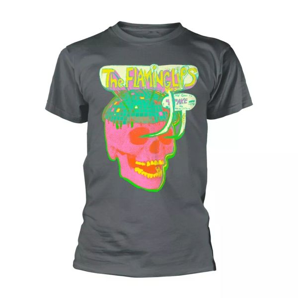 

flaming lips disco skull licensed men t-shirt, White;black