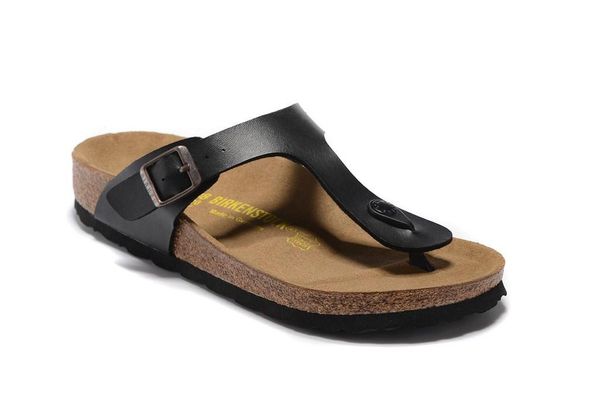

sandals womens flip flops beach slipper thong leather cork shoes flip-flops summer, Black