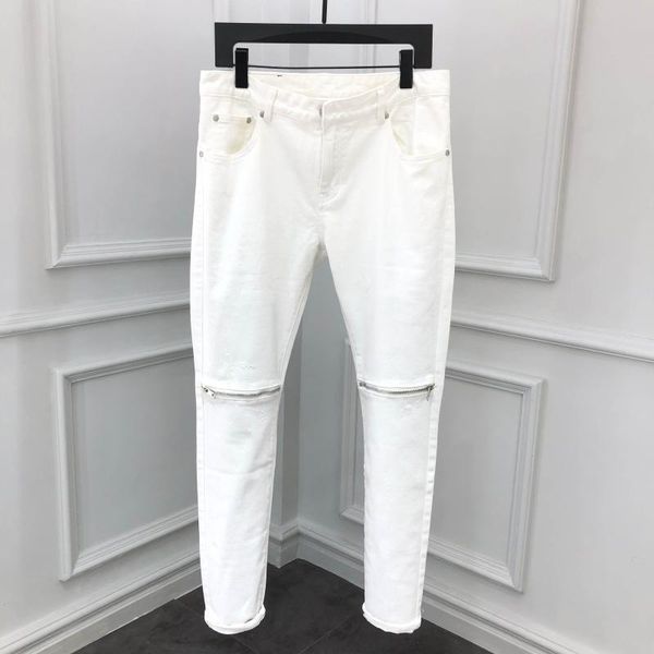 

fashion men's jeans 2021 runway european design party style clothing, Blue