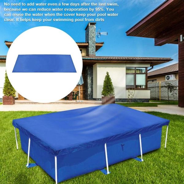 

pool & accessories rectangle swimming cover dustproof wear-resistant tarpaulin protection mat for outdoor villa garden without mounting brac