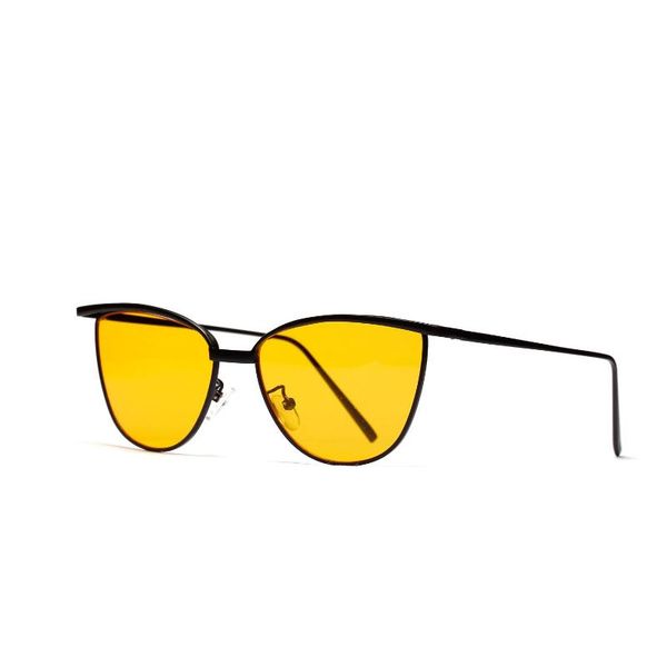 

sunglasses 2021 small vintage cat eye women transparent color ocean sun glasses, White;black