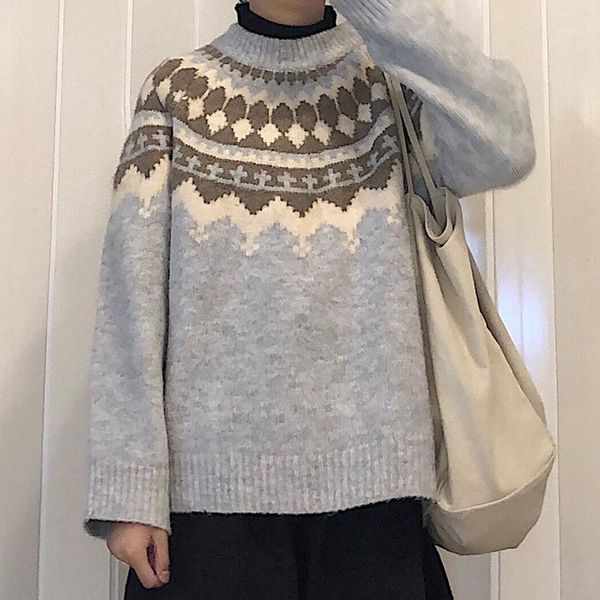 

cozy knit autumn winter warm pullover sweater for women long sleeve mock neck women's sweaters, White;black
