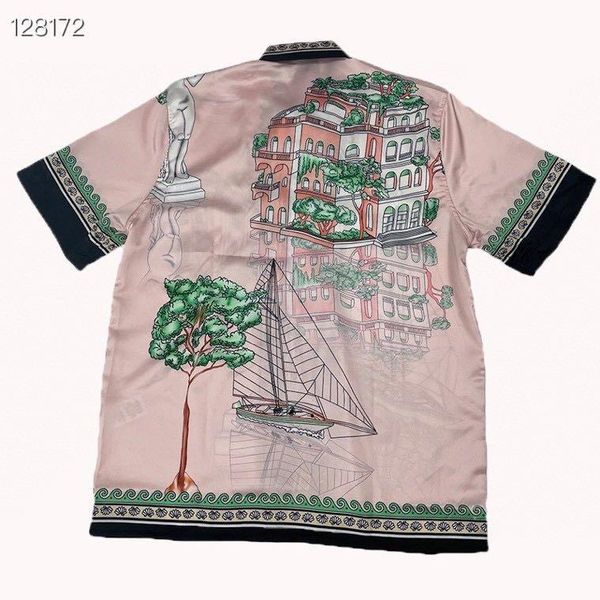 

men's casual shirts w2066 fashion 2021 runway luxury european design party style clothing, White;black