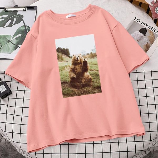 

running jerseys cute bear retro cool printing man's t-shirts crewneck loose clothing fashion breathable t shirts summer oversized tshir, Black;blue