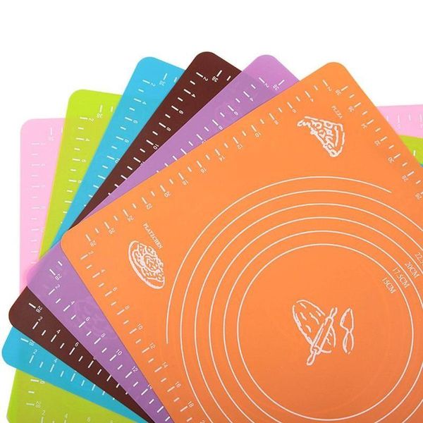 

rolling pins & pastry boards silicone pad non-stick kneading dough making non-slip mat with scale chopping board kitchen tool