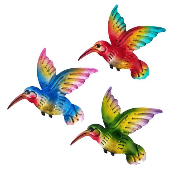 

decorative objects & figurines 3pcs creative hummingbird ornament bird adornment outdoor garden decoration