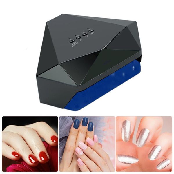 

gelinduction timing nail lamp 42w uv gel led potherapy machine sensor diamond shape polish baking dryers