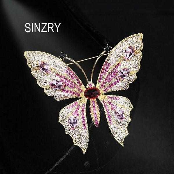 

pins, brooches sinzry 2021 shinning butterfly dress pin personality insect scarf buckle, Gray