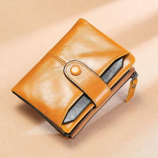 

european american retro layer cowhide men's wallet real leather oil and wax men zipper buckle latch card holder a212 wallets, Red;black