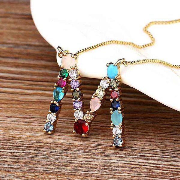 

women girl initial letter necklace gold 26 letters charm s pendants copper cz jewelry personal, Silver