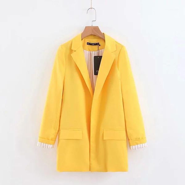 

women's solid color casual business formal suit jacket wild fashion trend slim suits & blazers, White;black