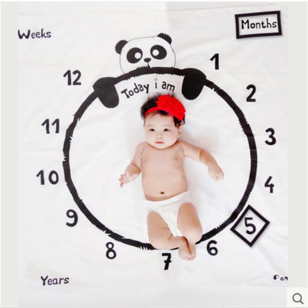 

carpets cartoon pattern infant baby milestone po props background blankets play mats backdrop cloth calendar accessories nordic