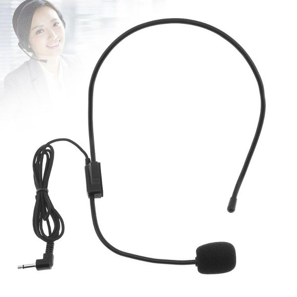 

microphones universal portable 3.5mm jack threaded headset omnidirectional fit for teachers/guides/presentations/electronics