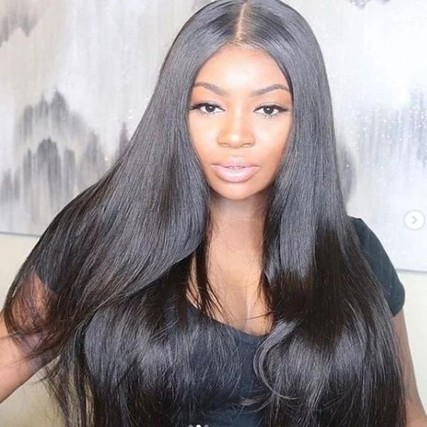 

silky straight natural black wig long lace front synthetic wigs for women color heat resistant hair 18-26 inches1