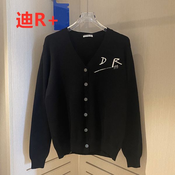 

chaopaidi 21 early autumn new fashion show jacquard knitted cardigan solid color lazy style long sleeved sweater women, White;black
