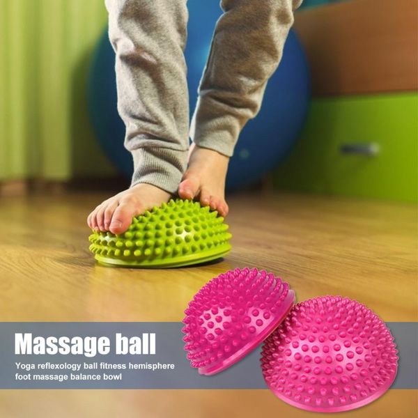 

fitness balls portable yoga half ball trigger point hand foot massage physiotherapy exercise stepping stones pvc pods