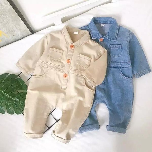 

style girls boys printed denim overall spring fashion jean pants kids clothes 0-6 years jumpsuits, Blue