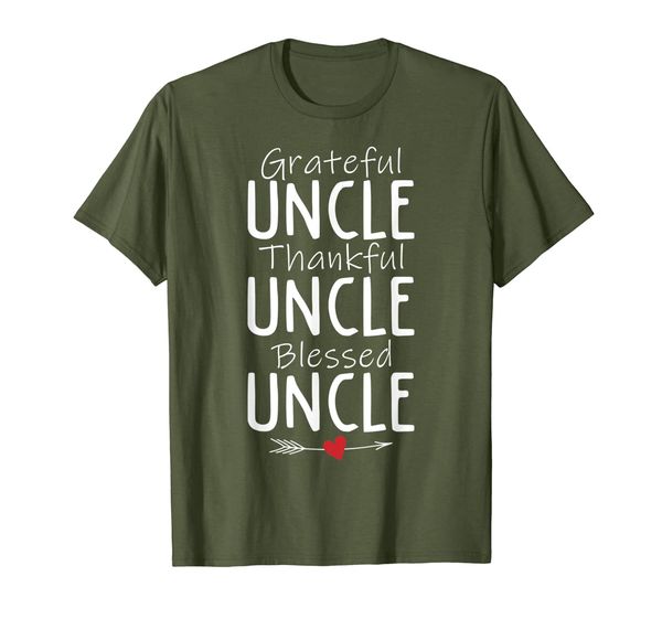 

grateful uncle thankful uncle blessed uncle tshirt, White;black