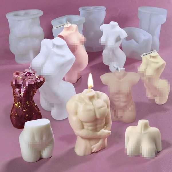 

craft tools 1pc plaster mould silicone candle mold male female human body soap