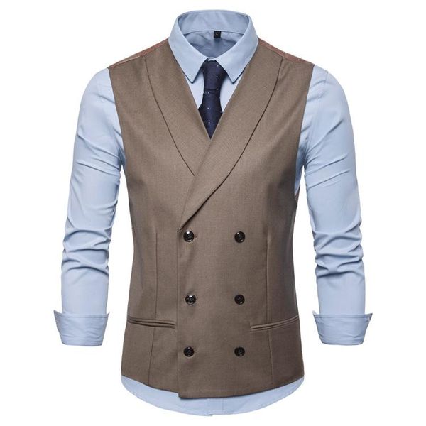 

men's vests man's lapel steampunk back printed singal-breasted waistcoat slim fit groomsmen costumes wedding suit business vest, Black;white