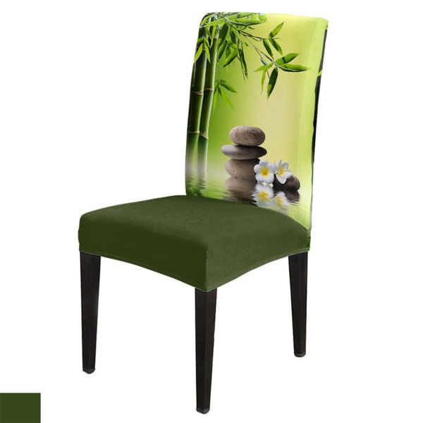 

chair covers bamboo leaves stone plumeria cover for dining room chairs high back living sets home kitchen