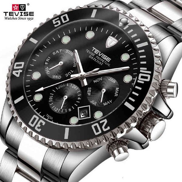

drop shipping tevision mark automatic watches men mechanical sport luxury waterproof kronking relogio masculin, Slivery;brown