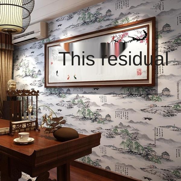 

wallpapers chinese landscape wallpaper living room study teahouse background restaurant el porch style ink classical