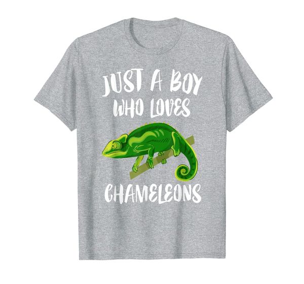 

just a boy who loves chameleons t-shirt chameleon lover, White;black