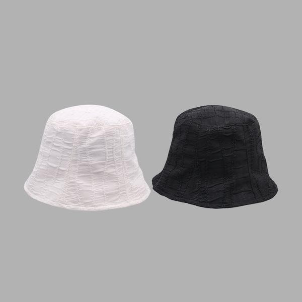 

dili gerba's same niche pleated narrow brim bucket summer thin fisherman's basin hat tide visor hat, Blue;gray