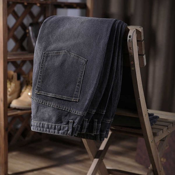 

xunzun nanbei spring autumn straight tube loose fitting jeans men's black trousers fashion 548, Blue