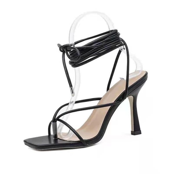 

fashionable women's high heel sandals, Black