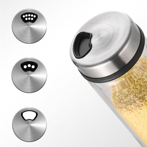 

storage bottles & jars mom's hand kitchen gadgets spice bottle seasoning box transparent salt pepper