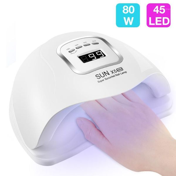 

nail dryer uv led lamp lcd display 45 leds for curing gel polish auto sensing manicure tools1