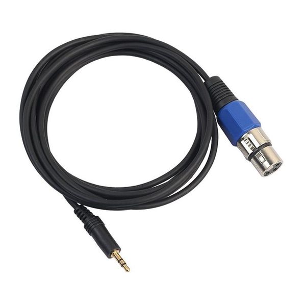 

audio cables & connectors aaae 3.5mm (1/8 inch) trs to xlr cable, low noise male female microphone stereo sound cable adapter,10ft,blue