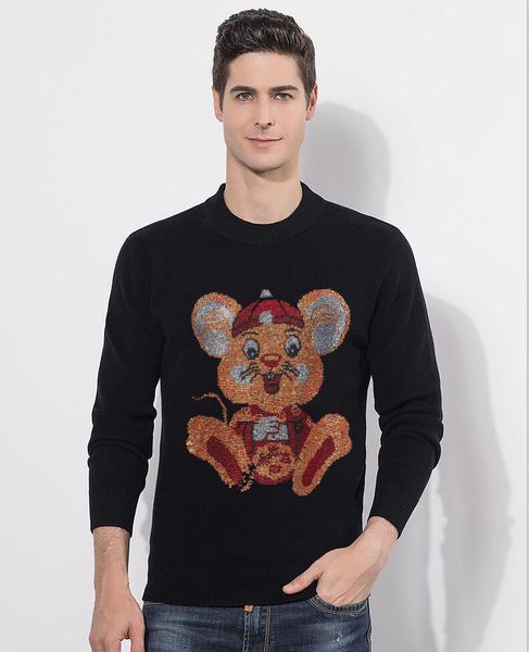 

handsome us and europe style sweater cotton pullover apparel sport wear b11, White;black