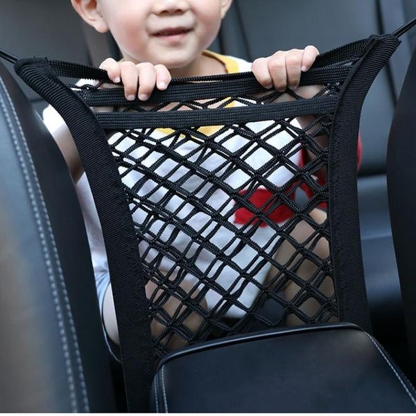 

car organizer front seat mesh pockets in the gap, high elastic storage for vehicles to block net, armrest box stuff