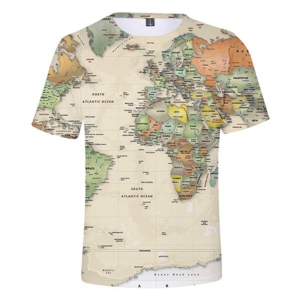 

men's t-shirts t-shirt 3d earth shirt men and women summer comfortable breathable boy/girl, White;black