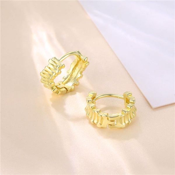 

hoop & huggie loox fashionable ladies golden small circle chunky spiral earrings for women ear piercing punk female jewelry accessories, Golden;silver