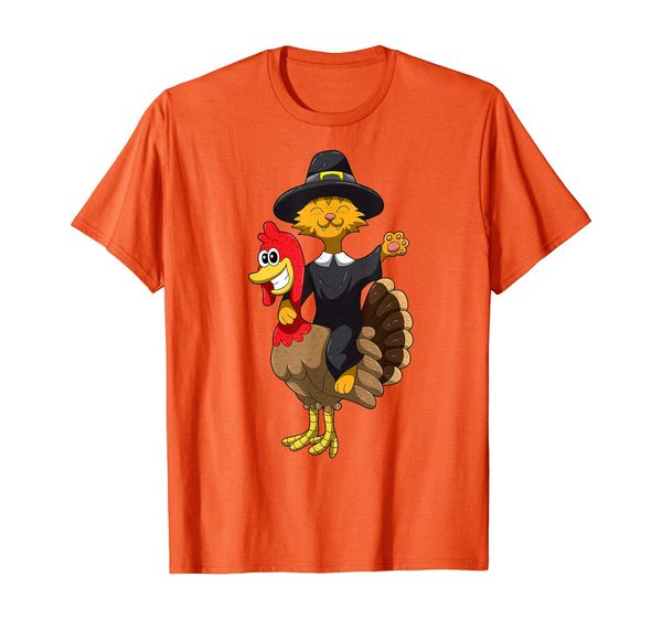 

Thanksgiving Funny Cat Turkey Pilgrim Design, Kitten Owner T-Shirt, Mainly pictures